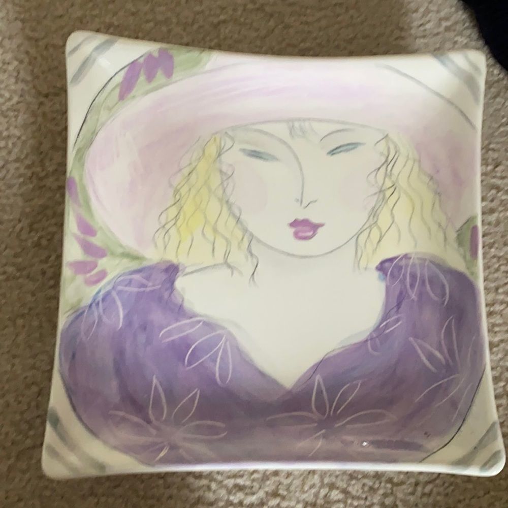 Handmade, custom made square platter.